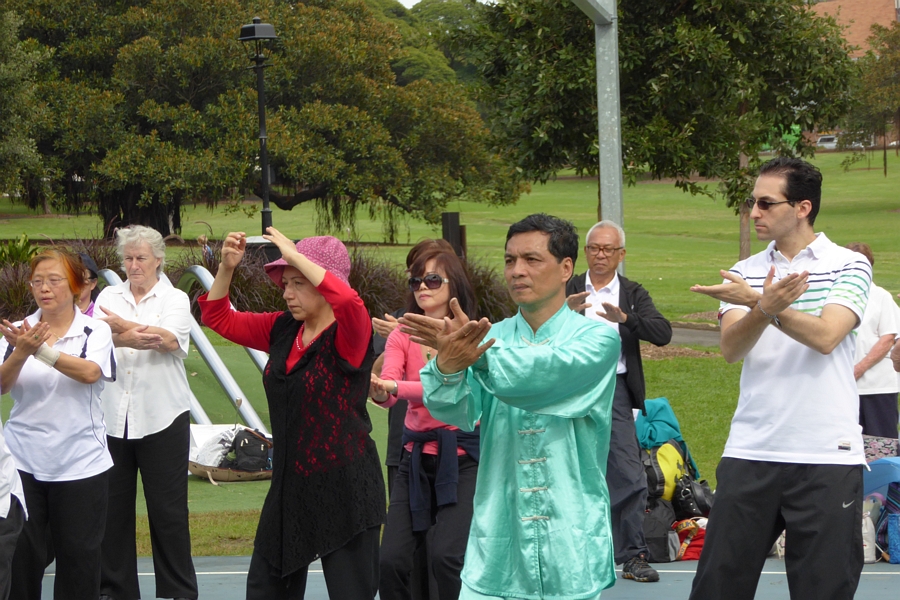 Practicing tai chi gallery