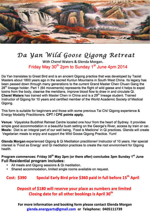 Da Yan Wild Goose Qugong Retreat